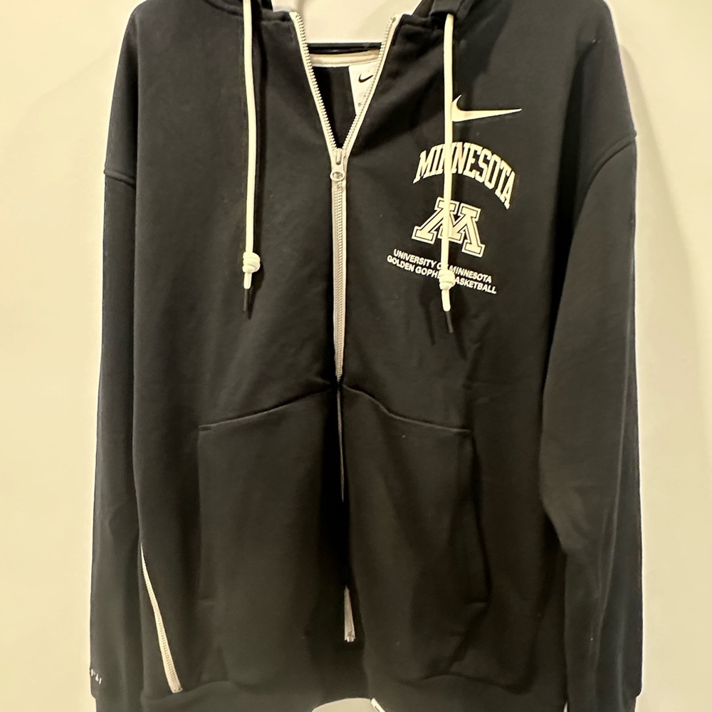 Nike Black Zip Up Sweater with Graphic Design